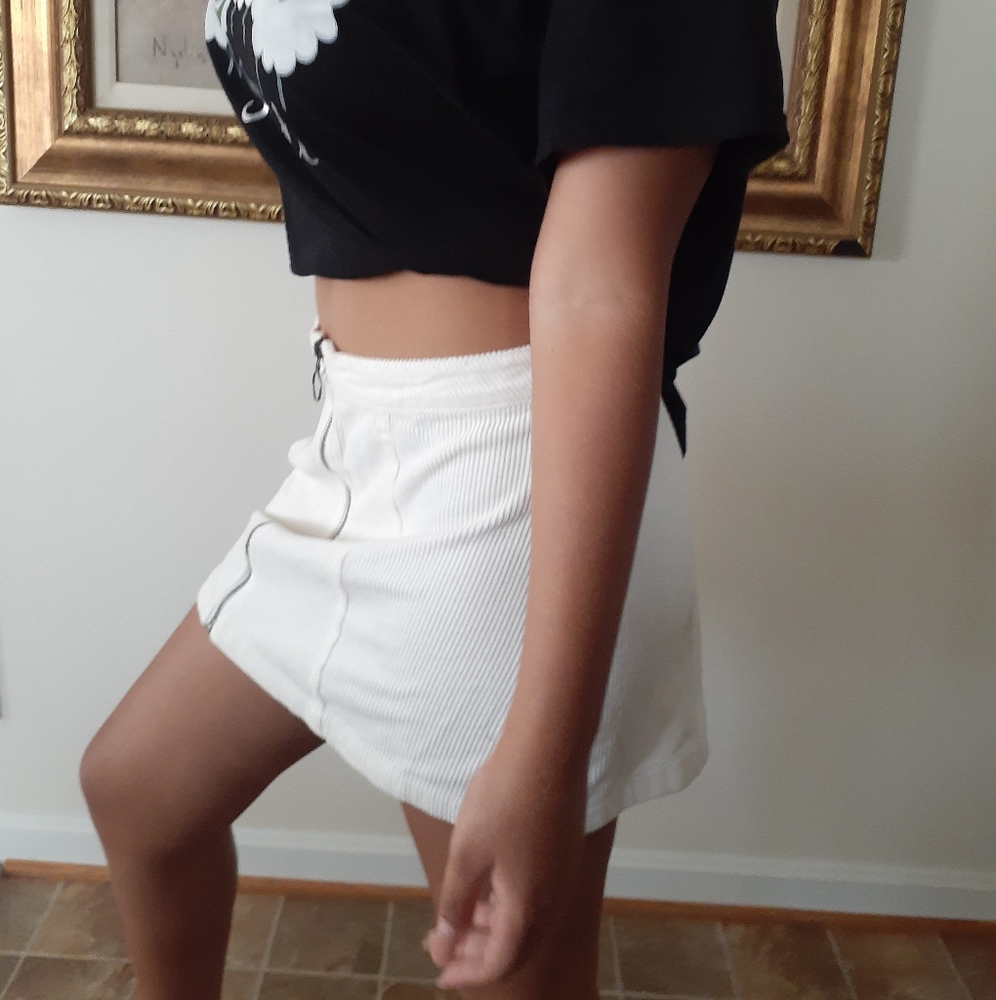 White courduroy skirt